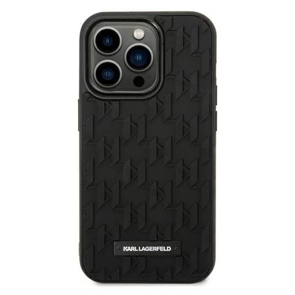 Maska Karl Lagerfeld iPhone 14 Pro 3D Monogram crna - Slika 2