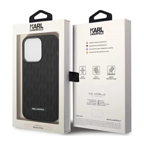 Maska Karl Lagerfeld iPhone 14 Pro 3D Monogram crna - Slika 3