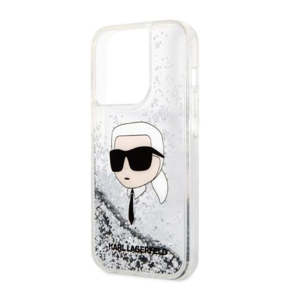 Maska Karl Lagerfeld iPhone 14 Pro Glitter Karl Head - Slika 2