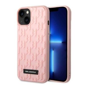 Maska Karl Lagerfeld iPhone 14 Pro Max 3D Monogram Roza