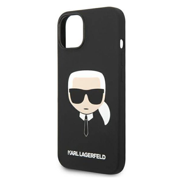 Maska Karl Lagerfeld iPhone 14 Silicone Karl`s Head Crna - Slika 2