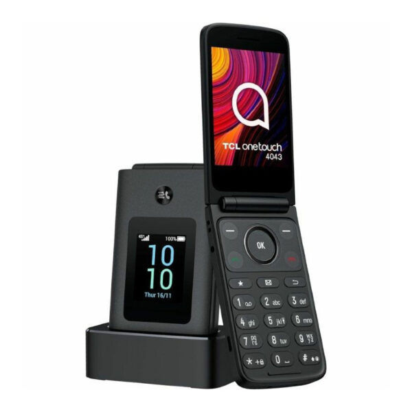 TCL 4043 preklopni telefon crn