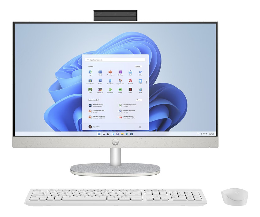 Intel Core i7-1355U (1 7 GHz) 16 GB (2x8GB) DDR4-3200 SSD 512 GB M.2 PCIe NVMe 60 45 cm (23 8) FHD (1920x1080) Multi-Touch UWVA IPS LED 60 Hz Intel Iris Xe Graphics (IGP) HDMI 1x USB-C (5Gbps) 2x USB-A 3.2 Gen1 (5Gbps) 2x USB-A 2.0 Wi-Fi 6 (2x2) Bluetooth 5.3 Webcam Wireless Kbd. Microsoft Windows 11 Home (64-bit)