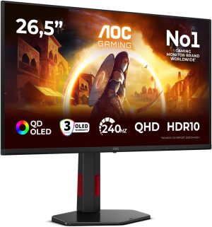 67 3 cm (26 5)  WQHD   2560 x 1440  240 Hz  0 03ms  1500000:1  400 cd m²  178° 178°  Sjajni  2x HDMI  1x DisplayPort  2x USB  1x Audio  1x USB-B
