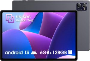 Unisoc Tiger T616 (8 cored   2x 2 0 GHz ARM Cortex-A75 + 6x 1 8 GHz ARM Cortex-A55)  6 GB LPDDR4x-1866  128GB ROM  ARM Mali-G57 MP1 Graphics  26 7 cm (10 5) WUXGA (1920x1200) Multi-Touch IPS LCD  1x USB-C 3.0  microSD CardReader  Wi-Fi 5 (802.11ac)  Bluetooth 5.0  4G LTE WWAN  13MP + 8MP Webcam  GPS  Google Android OS  Model Year 2023 (no EPREL)